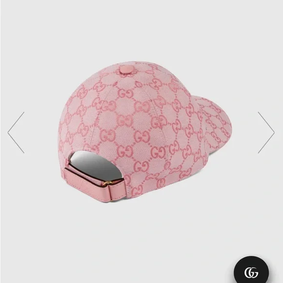 Gucci Pink Logo Pattern Cap - Picture 5 of 6